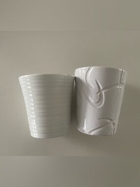 White Ceramic vase - Set of 2